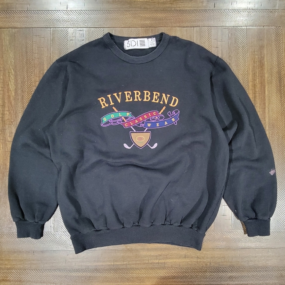 Riverbend Golf Club SDI Adult Size2 Medium/ Large Black Crewneck